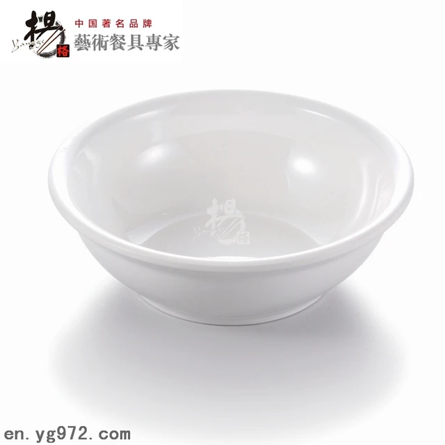 Chinese style plastic melamine white round big fish soup bowl fruit