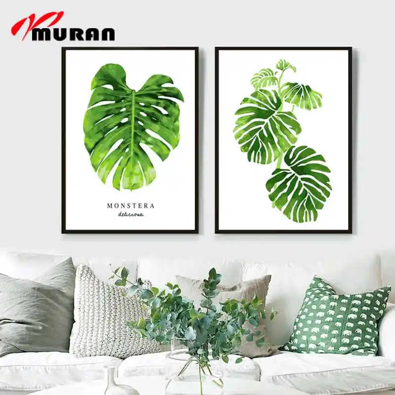 Muran Planta Subtropical Pintura De Lino Cuadro De Pared