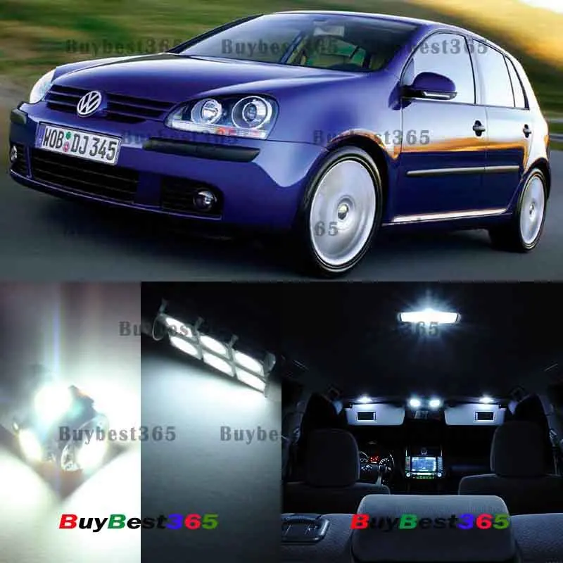 9x White Led Interior Lights Bulb Smd Kit Package Golf Gti