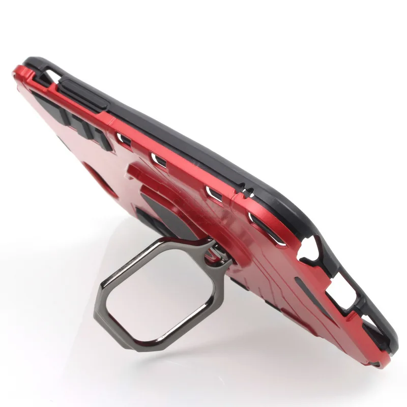 New Dual Layer Phone Cover For Samsung Galaxy A60 Case Tough Hybrid Armor Metal Finger Ring Stand Car Holder Magnetic Suction