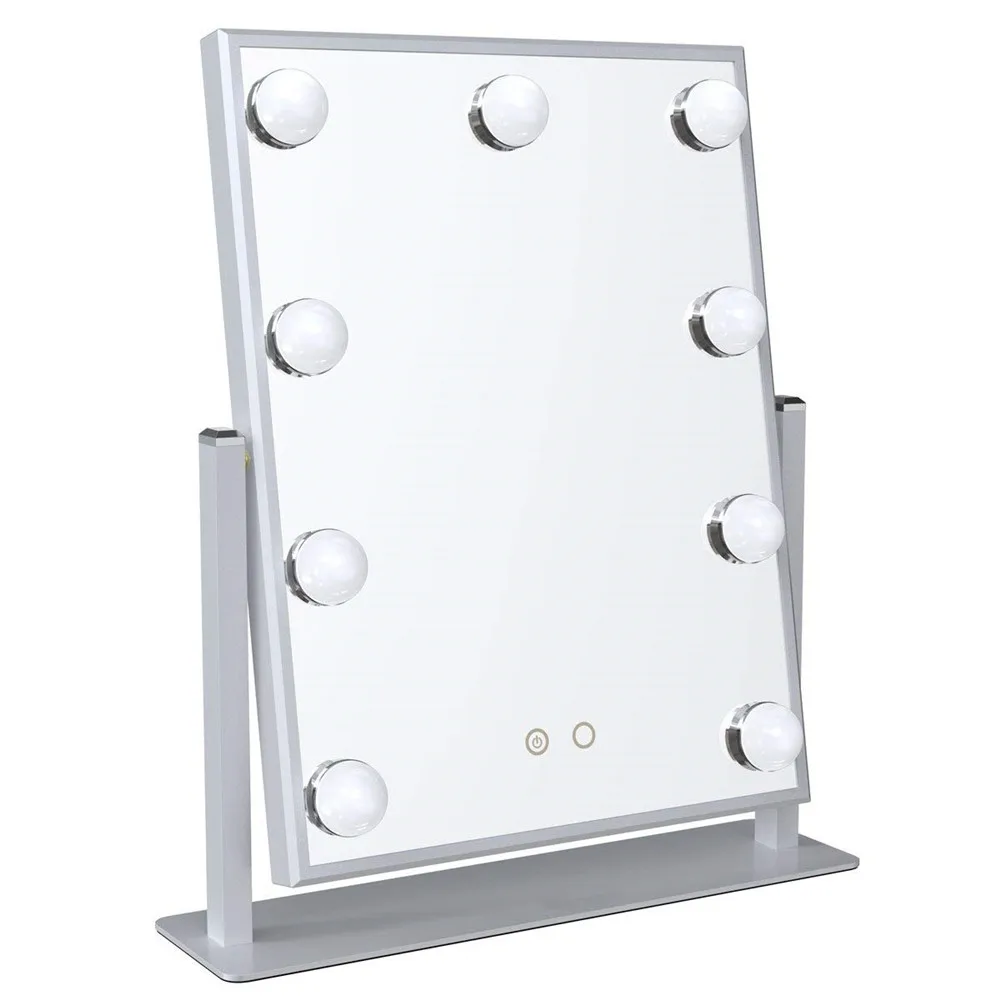 

LED vanity mirror Hollywood mirror led with 9 led bulbs make up led mirror color temperature adjustable