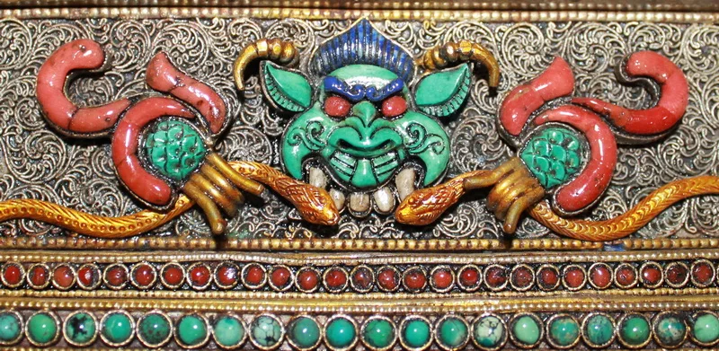 Драгоценный камень Thangka Стерлинговое Серебро Shengle King Kong time Круглые бриллианты двойной Будда непальская статуя ручной работы шелк Стерлинговое Серебро