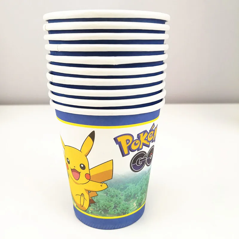 10pcs-7-5cm-8-5cm-5cm-Pokemon-Go-Disposable-Paper-Cup-Pikachu-Theme-Party-For-Kids