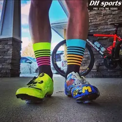 6 Цвет Fshion Велоспорт носки Новые велосипедные носки мужские Для женщин профессиональные дышащие спортивные баскетбольные Носки