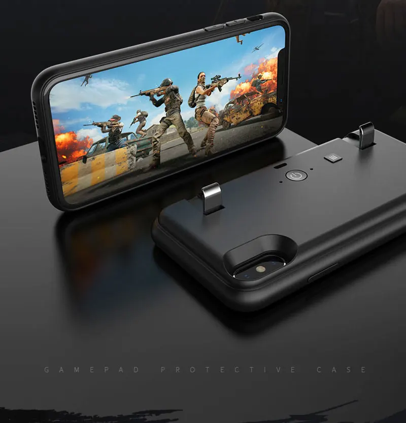 

2 in 1 PUBG Controller Mobile Phone Case For iPhone 6/6S 7/8 7P/8P X/XS XR XS MAX Game Joystick L1 R1 Triggers Button Gamepad