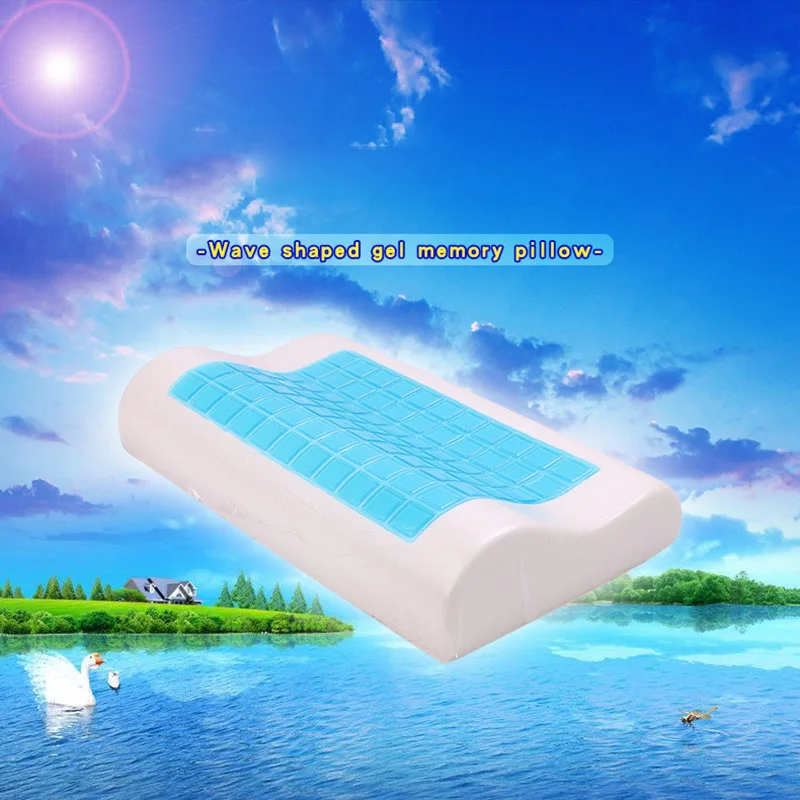 

Memory Foam Pillow Cooling Gel Reversible Orthopedic Support Sleeping Neck Pillows for Home Office TT-best