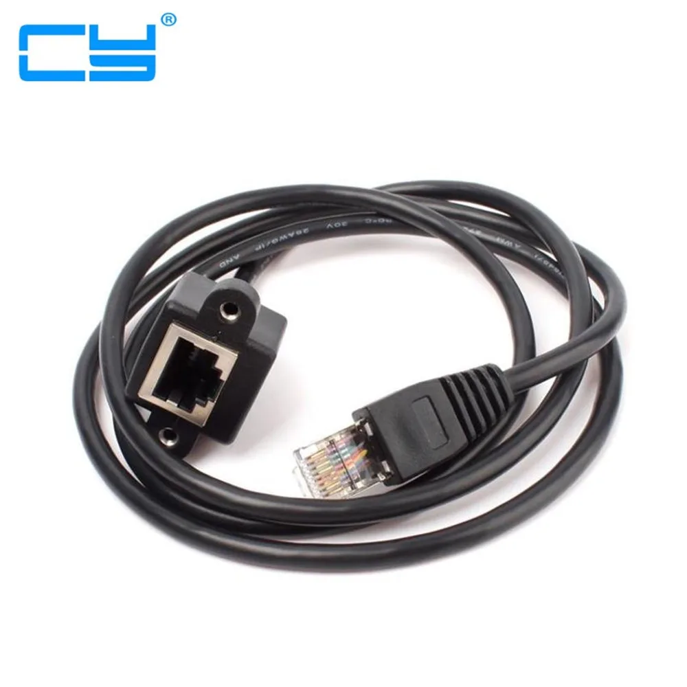 Сетевой Удлинительный кабель RJ45 штекер-гнездо винтовая панель крепление Ethernet LAN