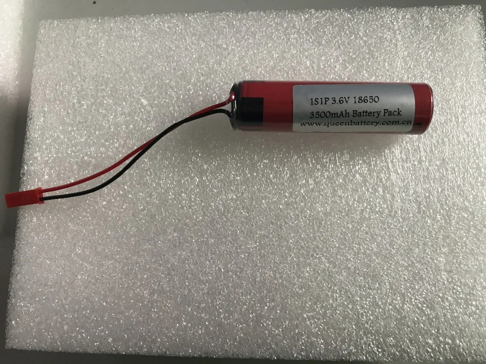 

3.7V 1S1P for 18650 GA NCR18650GA 3500mah battery pack with pcb and JST connector