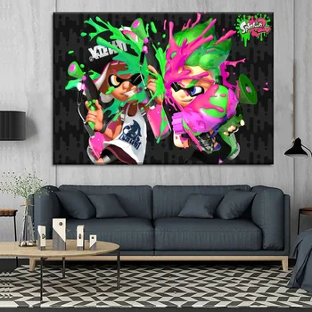 

High Quality Canvas Print Type 1 Panel Style Game Poster For Children Room Wall Decorative Unique Gift Splatoon 2 Painting