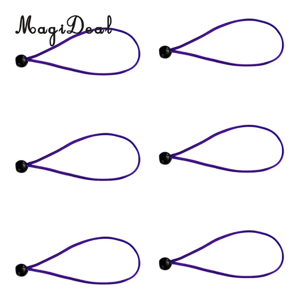 MagiDeal 6 Pieces 15cm Heavy Duty Ball Bungee Cord Tie down Cord Canopy Straps for Camping Hiking Tent Travell Accessories