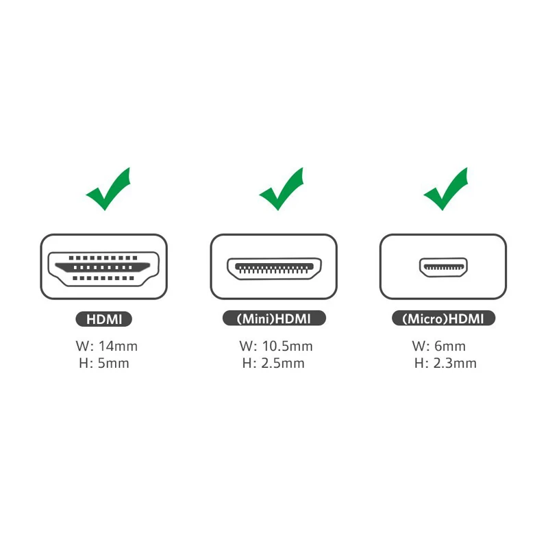 Ugreen 3 в 1 мини hdmi мужчина микро-hdmi мужчина к hdmi женский конвертер адаптер для планшет пк мобильный телефон hdmi адаптер