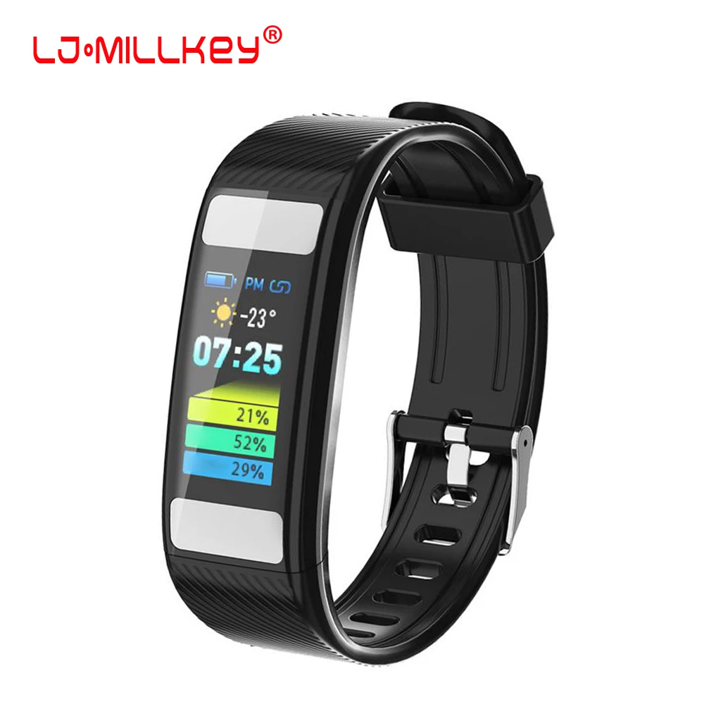 

New Body fat Smart Bracelet 0.96'' HD Color Screen Heart Rate Monitor Bluetooth Step Counter Sport Watch Smart Band