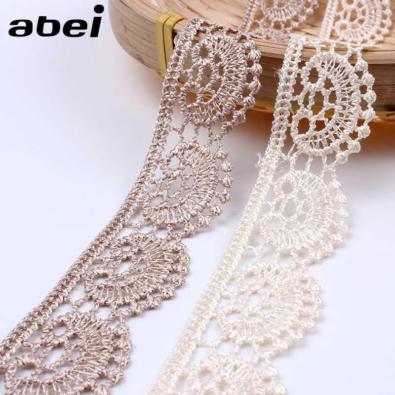Водорастворимая кружевная лента 25 мм 3 ярда|lace trim|cotton lace trimcotton |
