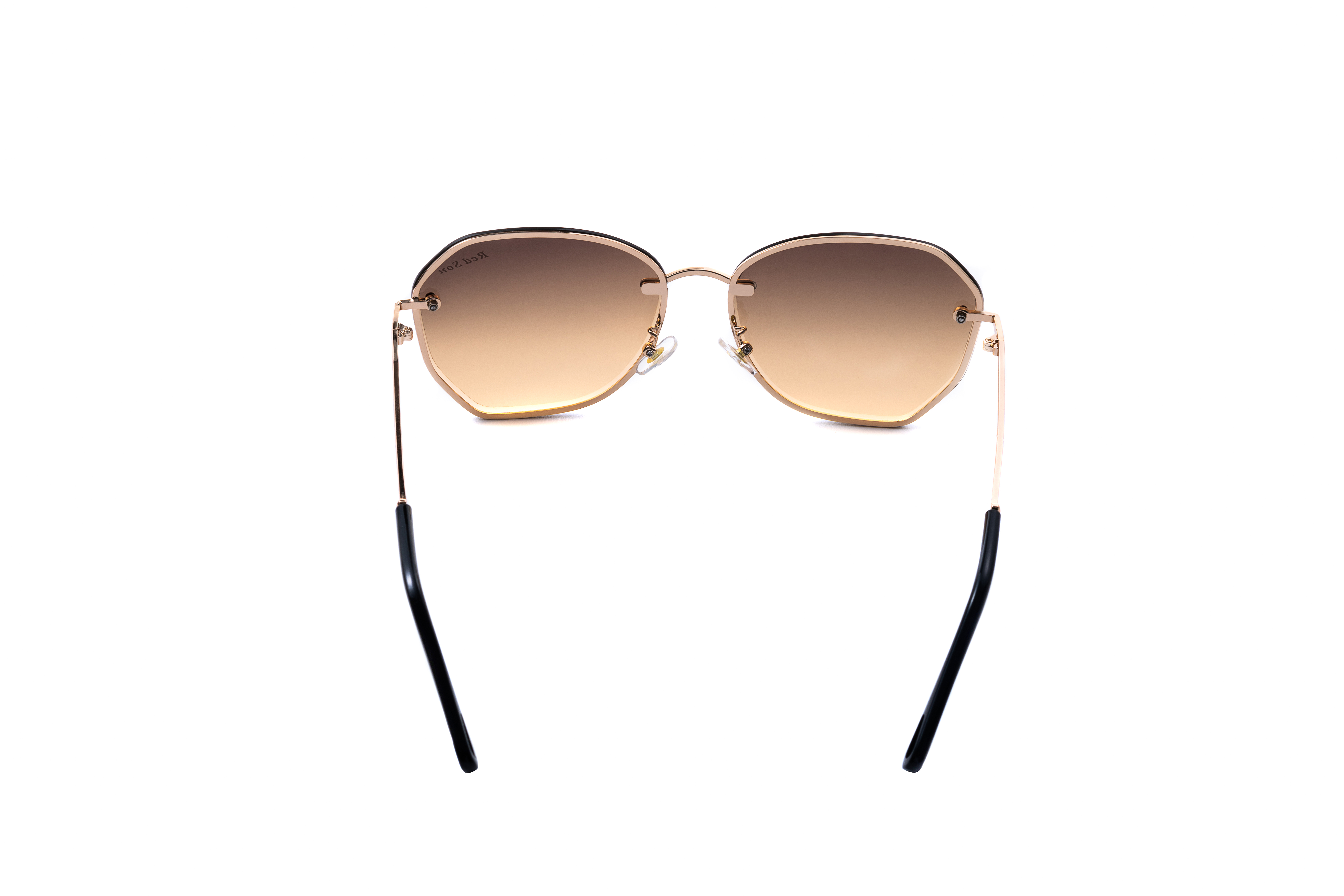 Red Son 2019 Fashion New Brand Designer Sunglasses Women Polarized Mirror Metal Frame alloy Golden leg UV400 With Accessories