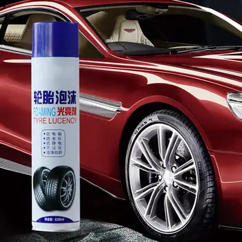 

Car tire wax brightener Tire Shine Spray Car Tire Wax Brightener Strong Decontamination Foam Cleaning Anti-aging Tire Hard Coat