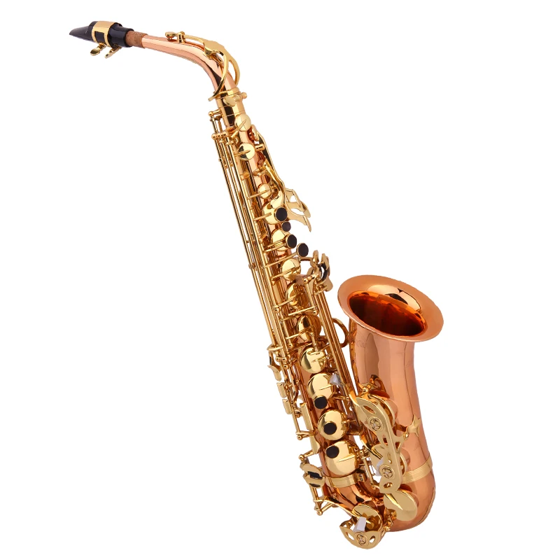 

Authentic sachs rose gold double-color alto saxophone manual carve patterns or designs on woodwork