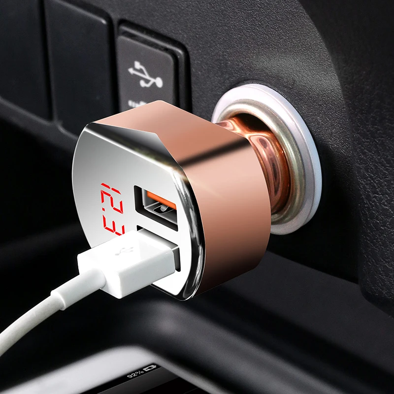 

Vacarx car socket double USB Charger Power Adapter charger with intelligent voltage monitoring