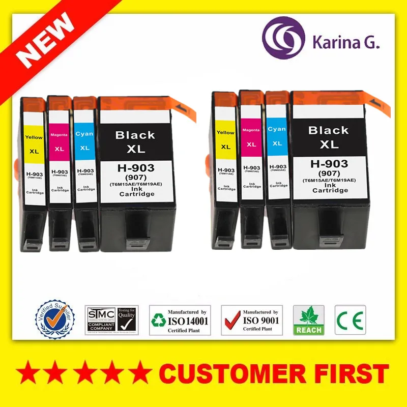 

8PCS compatible ink cartridge for HP903 ( HP907 ) hp 903 suit for hp Officejet Pro 6950 6960 6962 6963 6965 6966
