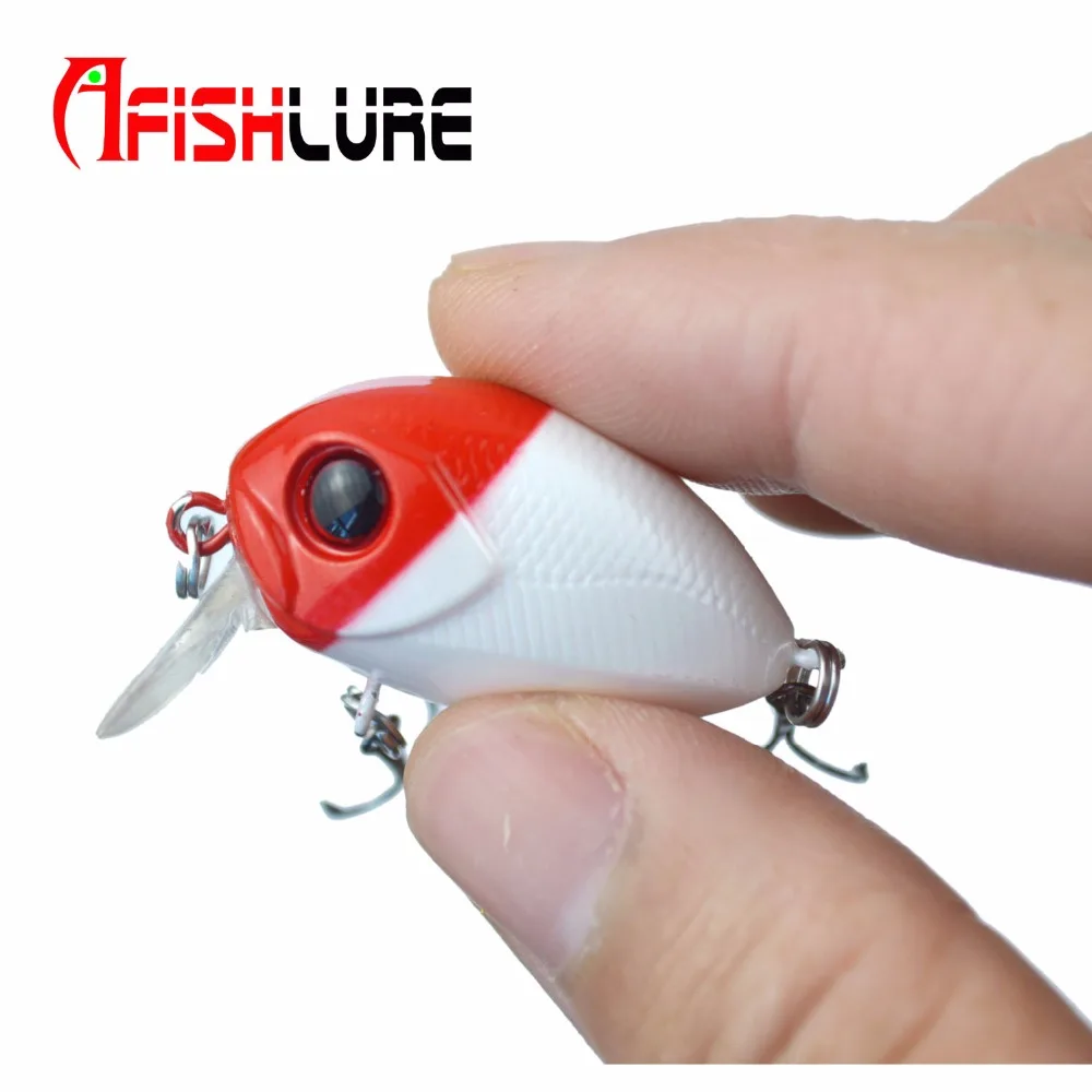  Minnow Lure 38mm 4g Steel Ball inside 3D Eyes Treble Hooks Swim Bait Artificial Hard Baits Lure Fis