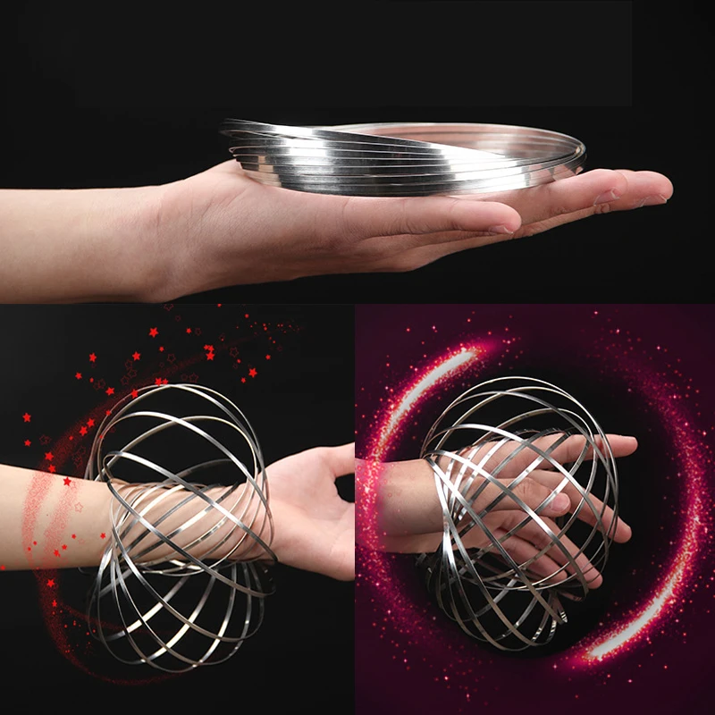 

2018 Decompression Magic Stainless Steel Bracelet Flow Ring Anti-stress Flow Rings Toys Exercise Bracelet Decompression Props