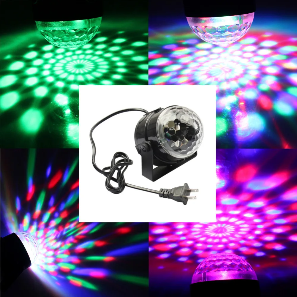 

Goeswell Mini RGB LED Wedding Party Disco Club DJ Light Crystal Magic Ball Effect Stage Lighting for Christmas Xmas