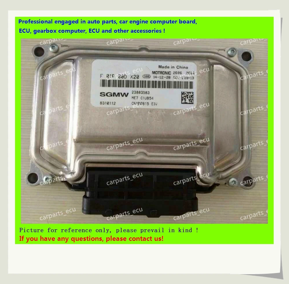 

For car engine computer board/ME7.8.8/ME17 ECU/Electronic Control Unit/Wuling Hongguang/F 01R 00D X20/F01R00DX20 23883583/F01RB0