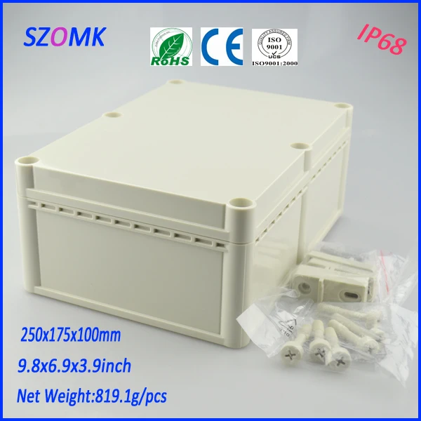

waterproof plastic enclosure (2 pcs)250*175*100mm customizable electronics enclosures for pcb plastic project box junction box