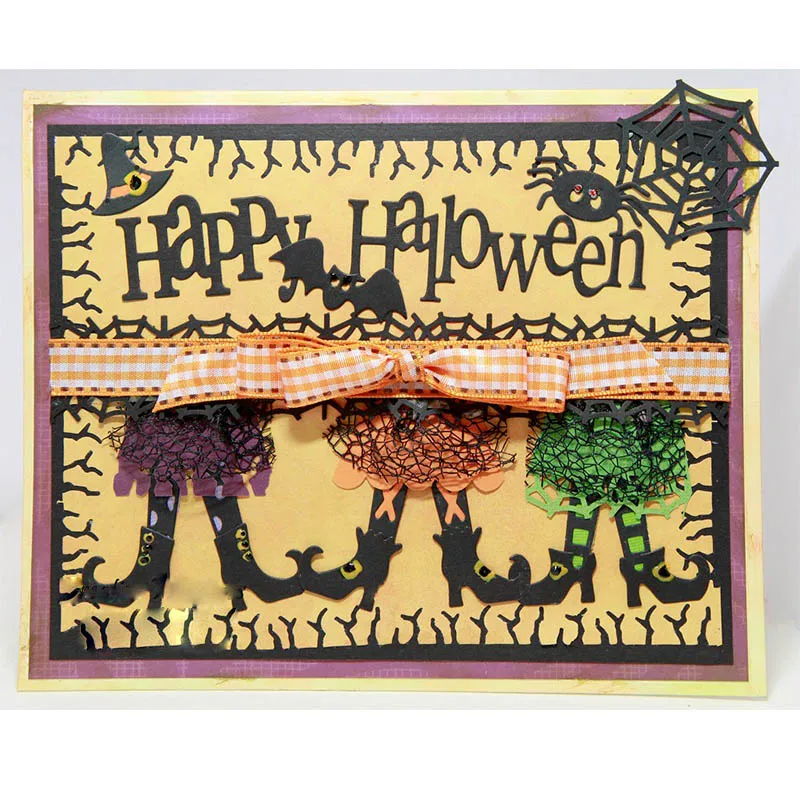 

Happy Halloween Cat Bat Cutting Dies Stencils For DIY Scrapbooking Decorative Embossing Suit Paper Card Die Cutting Template