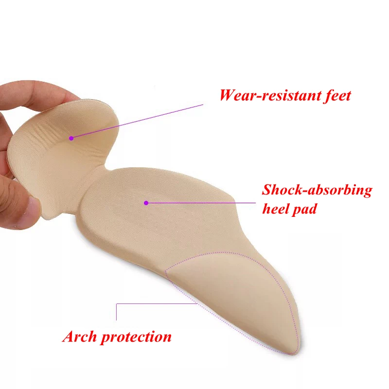 New Silicone T-Shape High Heel Grips Liner Arch Support Orthotic Shoes Insert Insoles Foot Heel Protector Cushion Pads for Women