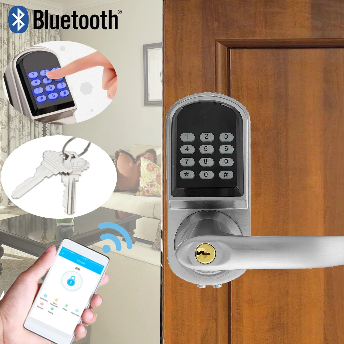 Aliexpress.com  Buy Electronic Bluetooth Smartcode Digital Door Indoor