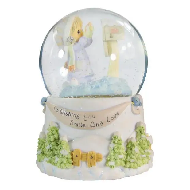 Вихревой снежный глобус креативная музыкальная шкатулка в виде хрустального шара Снежинка красочное освещение замок в небе музыкальный декоративный Глобус