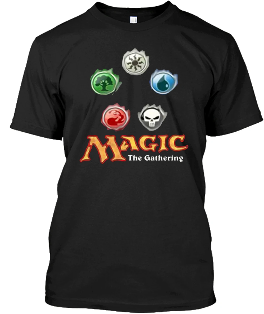 

T Shirts Short Top New Magic The Gathering Mtg Logo Tactical Game Men'S Black T-Shirt Size S-3Xl O-Neck Mens T Shirt CWNXIKQC