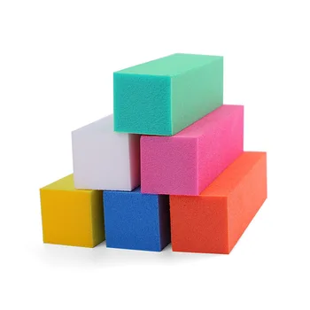 Price Wholesale Professional Manicure Nail Buffer Block Fluorescent / Clean Color 4 Side Nail File Sponge Buffing Sanding 500pcs/lot