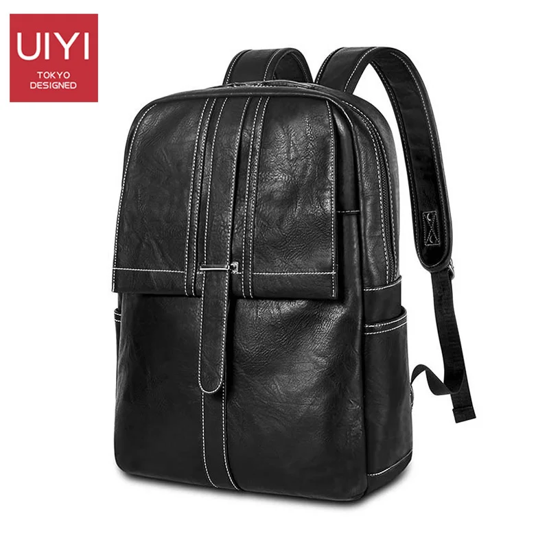 

Kiss tide brand male Korean fashion trend simple personality backpack wild leather bag sac a main femme