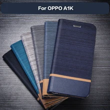 Чехол-бумажник из искусственной кожи для OPPO A1K, деловой чехол для телефона, для OPPO A1K, флип-чехол-книжка, Мягкий ТПУ силиконовый чехол-накладка