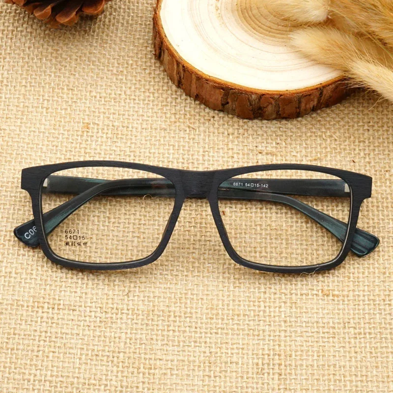 

Fshion Square Glasses Men Women Wooden Pattern Retro Optical Spectacle Eyeglasses Unisex Clear Glasses Frame Vintage Eyewear
