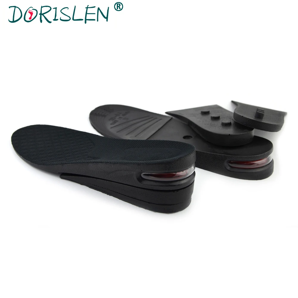 

DORISLEN 3 Layer PU Height Increase Insole Air Cushion Shoe Pads Taller 6cm Men Women Size 100pairs/lot