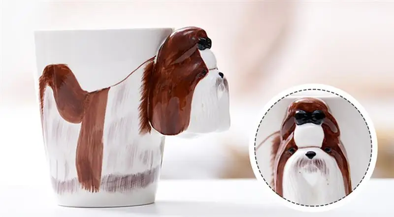 3D Животные Жираф Форма ручная роспись керамические кофейные кружки молоко чай чашки милый мультфильм слон Дельфин Пингвин Sika олень чашки подарок