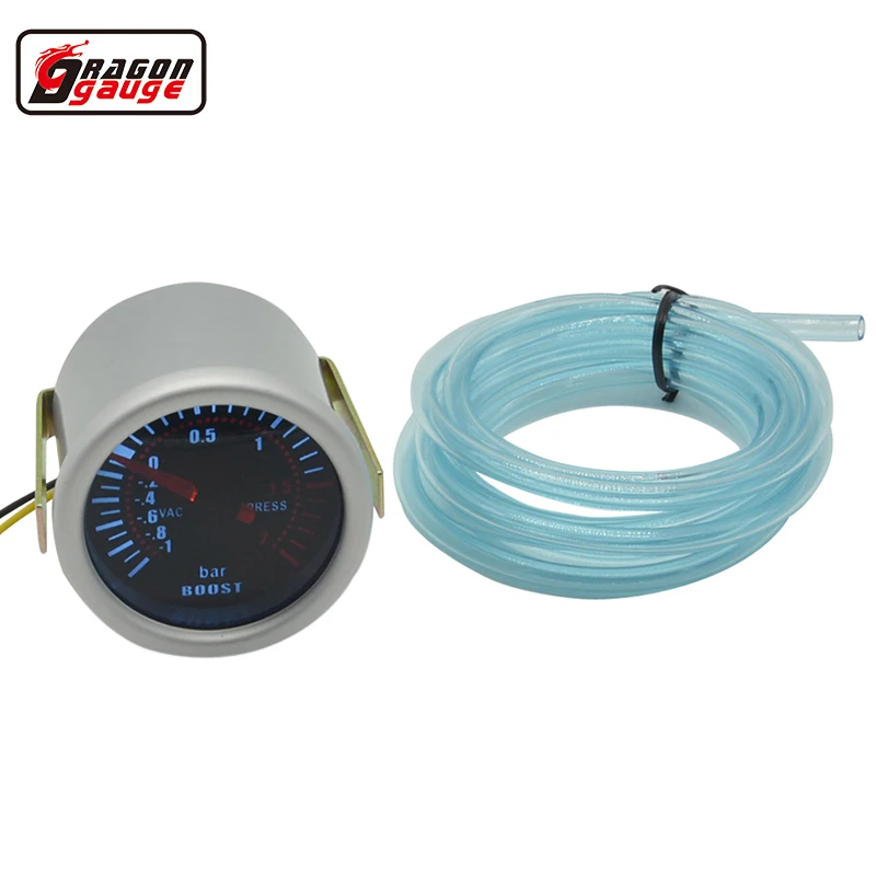 

Dragon gauge 52mm Sunglasses White backlight Car modification turbine Boost gauge -1~2 Bst Turbo Meter