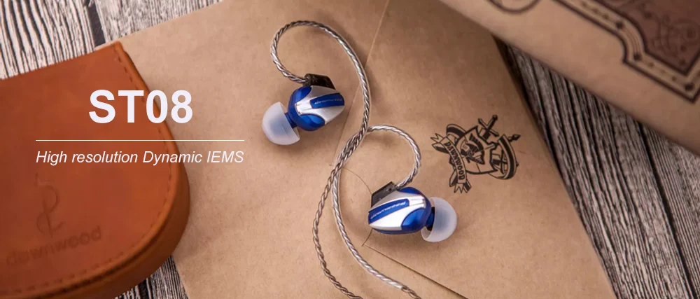 HIDIZS Dawnwood ST08 динамические наушники-вкладыши высокого разрешения IEMS с 2 контактами/0,78 мм съемным кабелем 5N бескислородная медная проволока