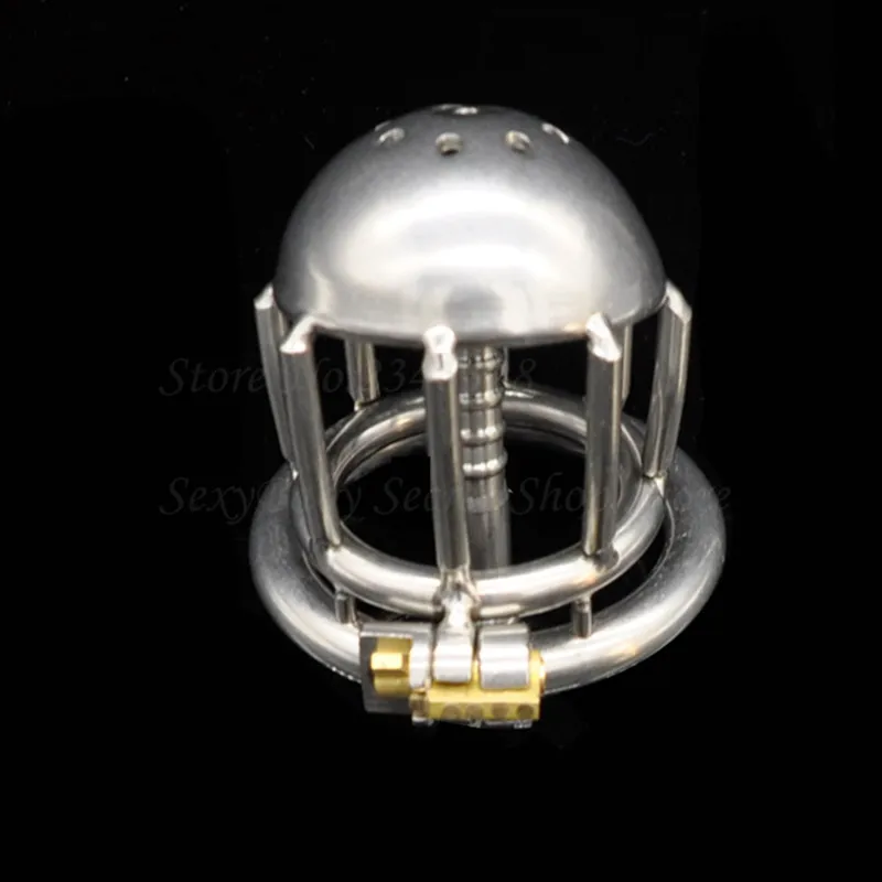 304 Stainless Steel Cock Cage Male Chastity Device Urethral Sounding Catheter Penis Lock Chastity Belt Penis Ring Sex Products