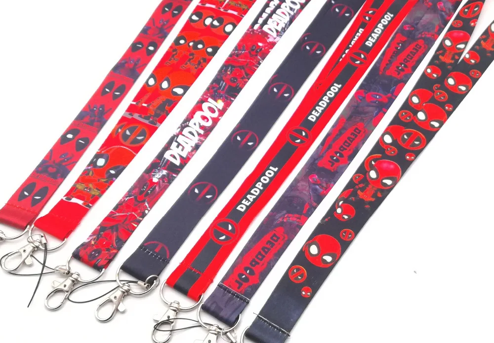 lot cartoon Deadpool mix Straps Lanyard ID Badge Holders Mobile Neck Key chain
