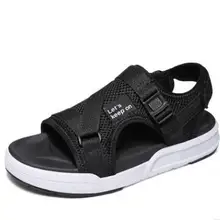 Хит сезона мужские сандалии мужская пляжная обувь Новые Большие размеры обувь; сезон лето; на каждый день в Корейском стиле двойного назначения босоножки без застежки