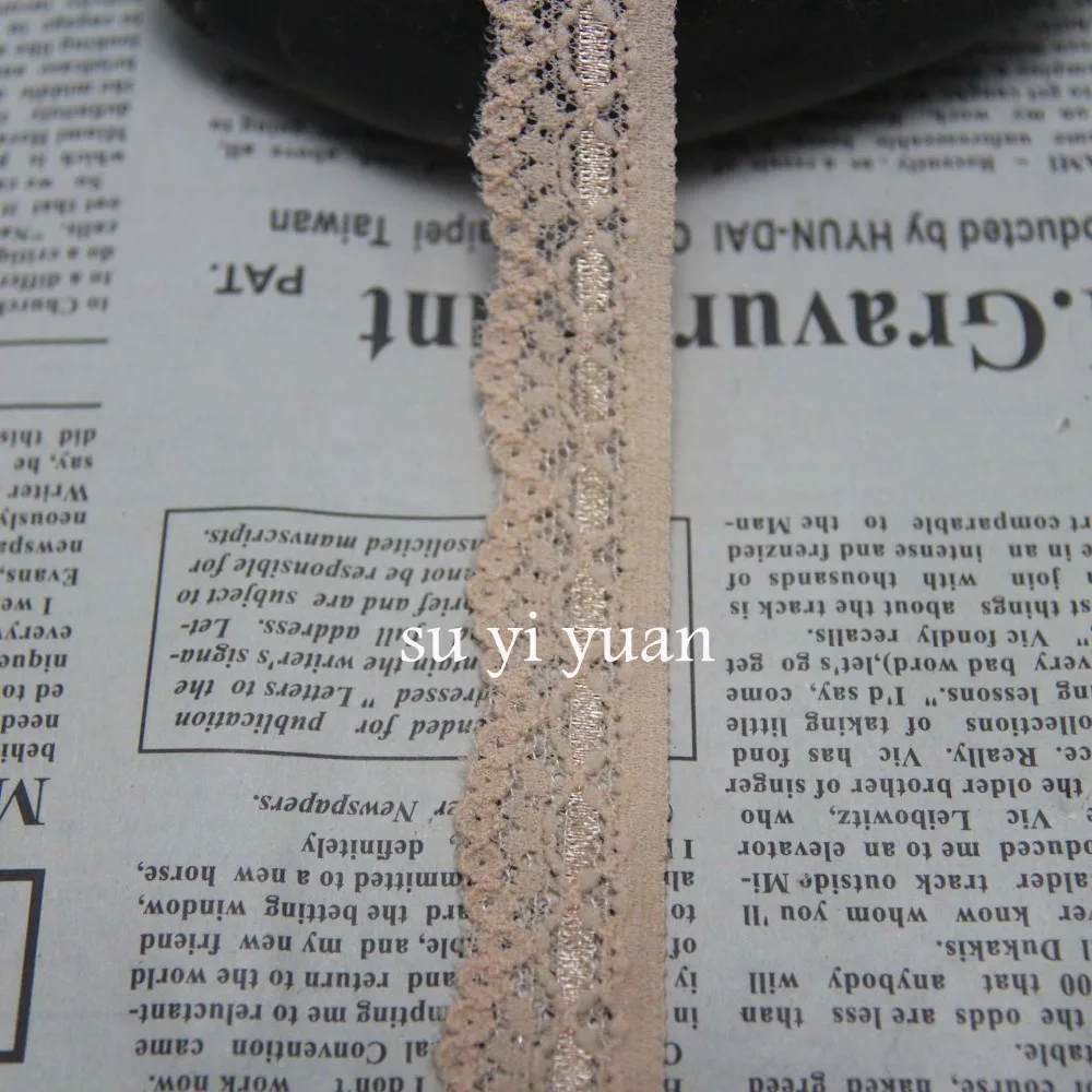 

235 yards 18mm width light camel Elastic Stretch Lace trim DIY headband sewing/garment/clothes accessories C49