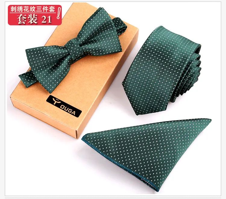 Комплект из 3 предметов, мужской галстук-бабочка и носовой платок, тонкий галстук-бабочка, мужские галстуки, мужские галстуки - Цвет: 21