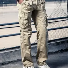 Новые мужские военные карго Брюки Твердые Хаки дышащие летние большие размеры мульти карман длинные брюки Горячая Распродажа сплайсированные Панталоны Homme