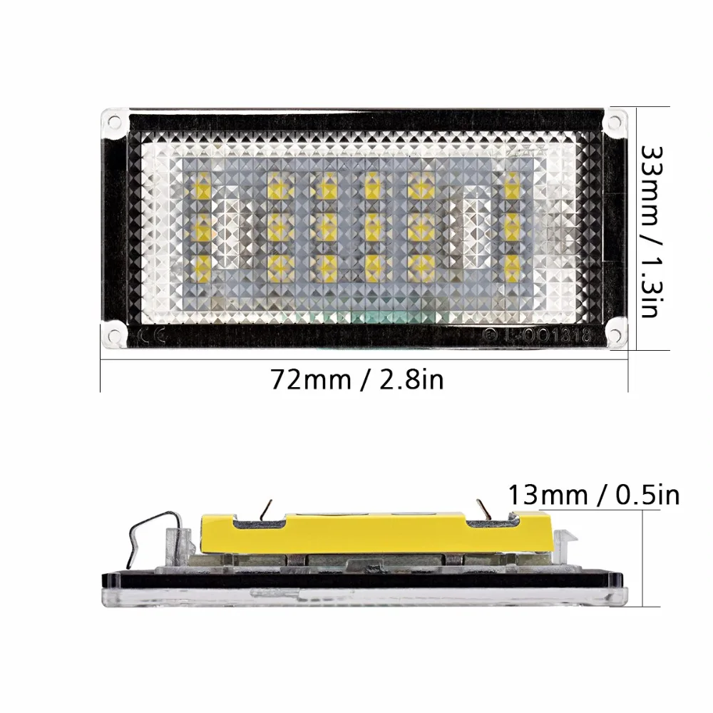 2X Car LED License Plate Lights For BMW E46 2D E46 M3 98 03 Accessories