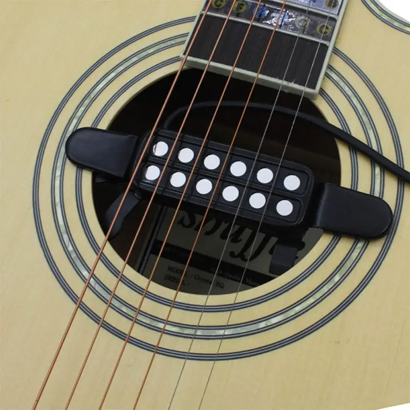 

12-hole Acoustic Guitar Sound Hole Pickup High Quality Magnetic Transducer Tone Volume Controller Audio with 3m Cable
