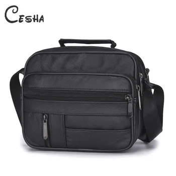 

Fashion Soft PU Leather Business Men Small Handbag Multi-pockets Business Men Messenger Bag High Quality Leather Shoulder Bag