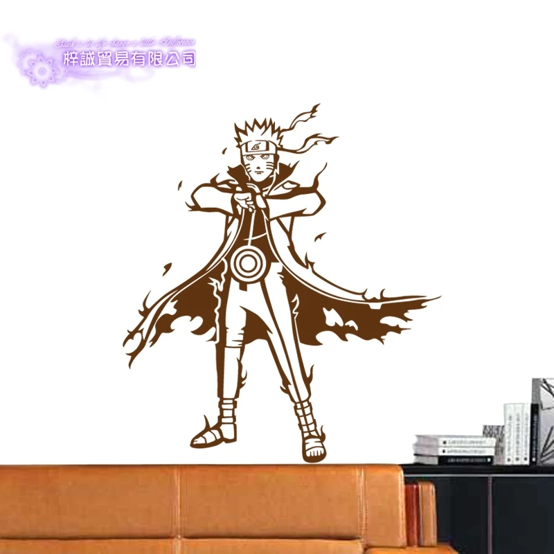 DCTAL Naruto Japanese Cartoon Car Sticker Uzumaki Naruto Decal Posters Vinyl Wall Decals Pegatina Decor Mural Sticker